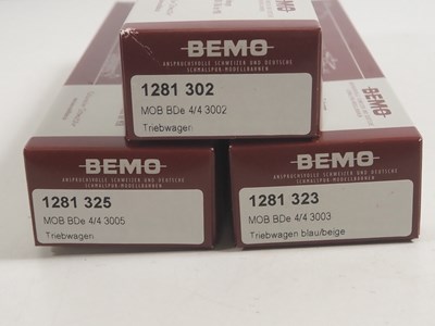 Lot 11 - BEMO HOm narrow gauge electric railcars, all