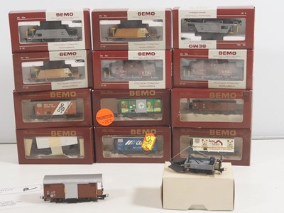 Lot 15 - BEMO/FRIHO HOm narrow gauge wagons of various...