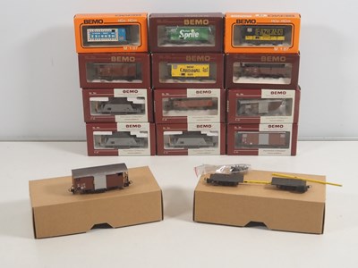 Lot 16 - BEMO/FRIHO HOm narrow gauge wagons of various...