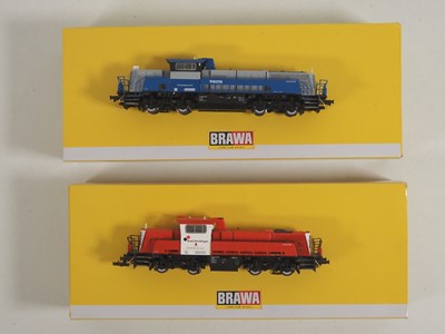 Lot 28 - BRAWA Pair of European Outline HO gauge diesel...
