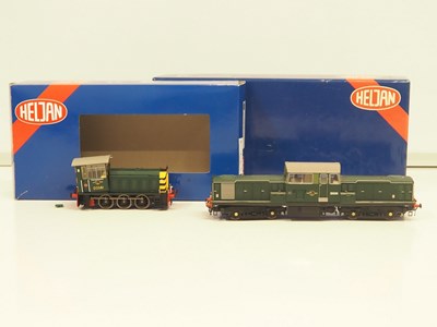 Lot 213 - A pair of HELJAN OO gauge diesel shunting...