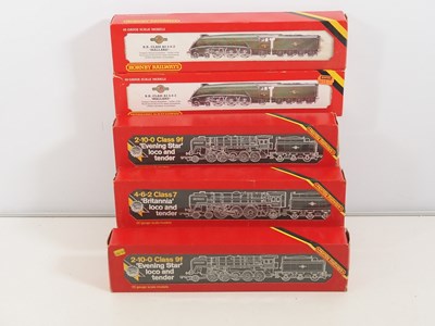 Lot 252 - A group of HORNBY OO gauge steam locomotives,...
