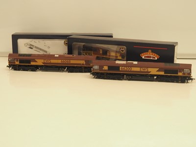 Lot 257 - A pair of BACHMANN OO gauge class 66 diesel...