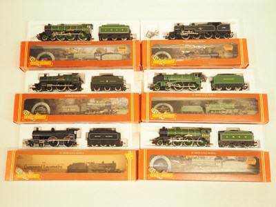 Lot 286 - A group of HORNBY OO gauge steam locomotives,...