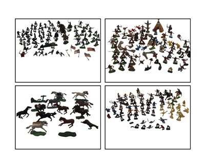 Lot 434 - A large group of plastic soldiers by BRITAINS...