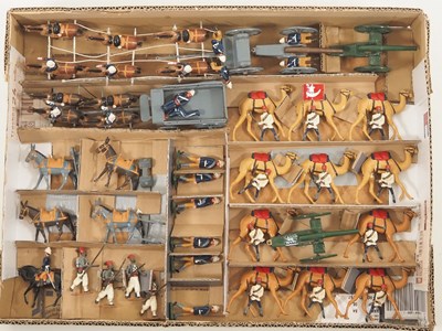 Lot 441 - A large tray of replica BRITAINS soldier sets,...