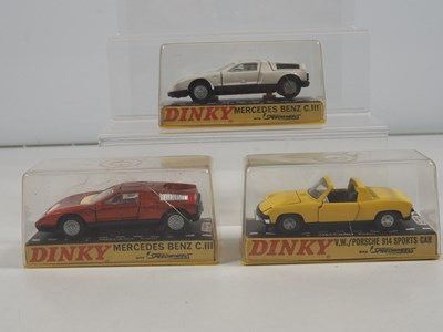 Lot 470 - DINKY - A group of three diecast sports cars...