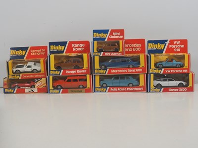 Lot 475 - DINKY - A group of nine red and blue box...