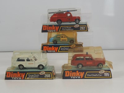 Lot 476 - DINKY - A group of four emergency diecast...