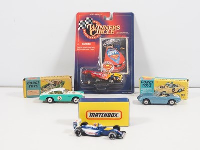 Lot 530 - A mixed group of diecast racing cars by CORGI,...