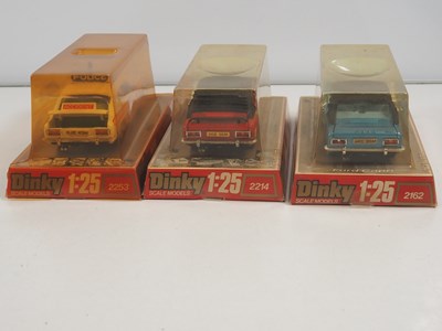 Lot 570 - A group of three DINKY 1:25 scale diecast Ford...