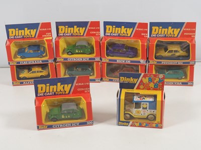 Lot 589 - A group of later DINKY diecast vehicles in...