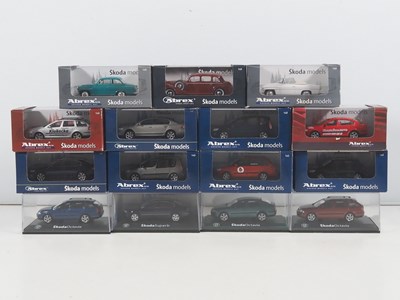 Lot 633 - A group of ABREX 1:43 scale diecast Skoda cars...