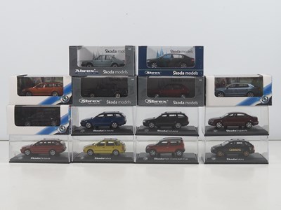 Lot 634 - A group of ABREX 1:43 scale diecast Skoda cars...