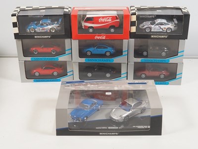 Lot 642 - A group of 1:43 scale MINICHAMPS diecast cars...