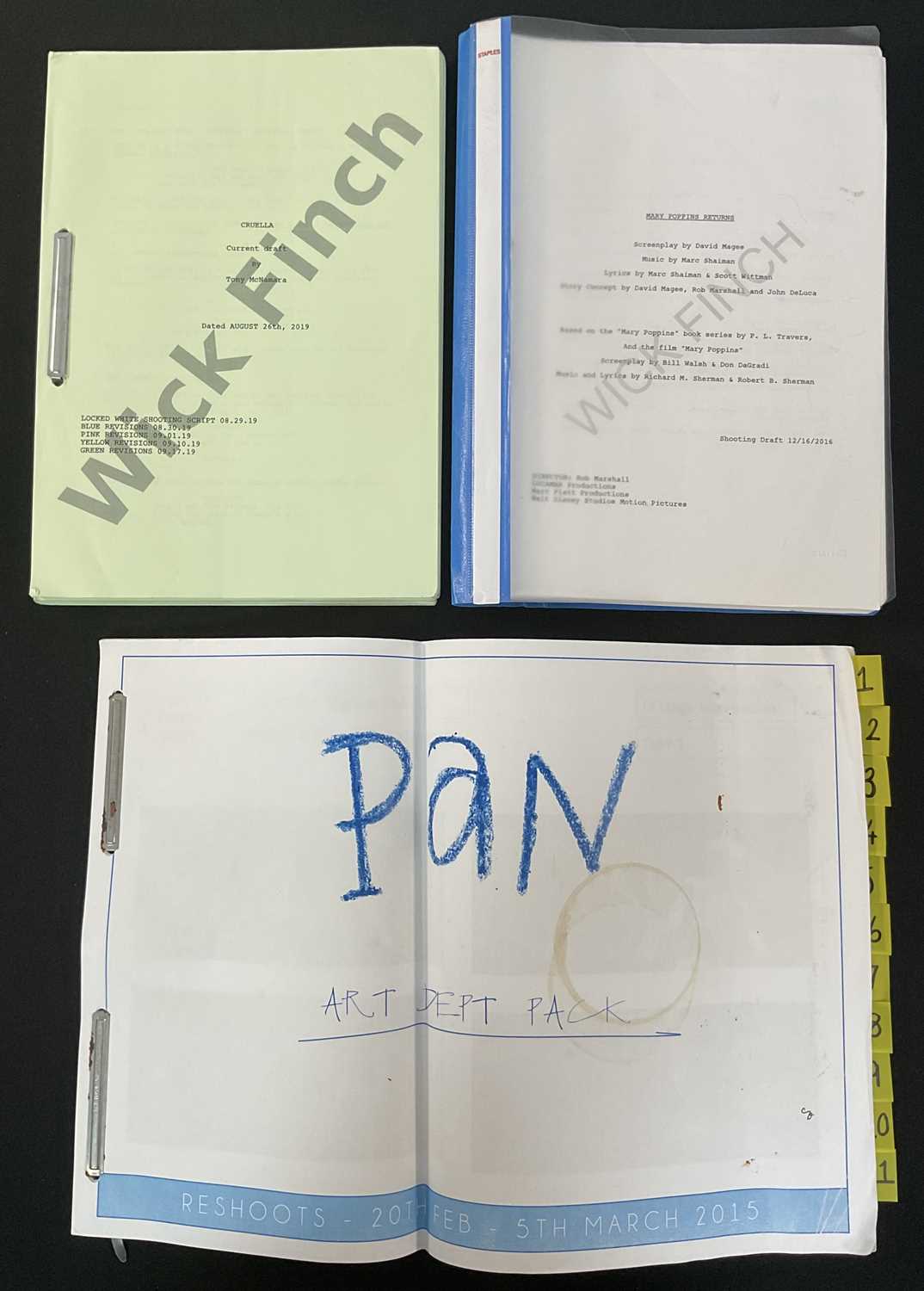 Lot 43 - A selection of DISNEY film scripts comprising...
