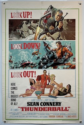 Lot 455 - THUNDERBALL (1965) US one sheet film poster,...