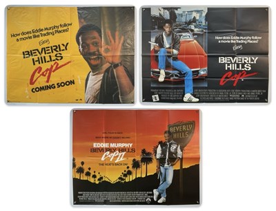 Lot 64 - BEVERLY HILLS COP (1984) A UK Quad teaser and...