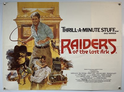 Lot 193 - RAIDERS OF THE LOST ARK (1981) UK Quad style B...