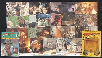 Lot 199 - INDIANA JONES - 3 complete sets of 8 UK front...
