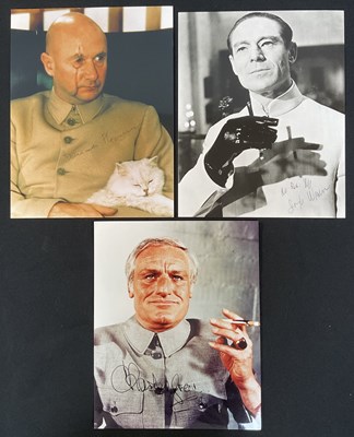 Lot 511 - JAMES BOND AUTOGRAPH - A trio of 8" x 10"...