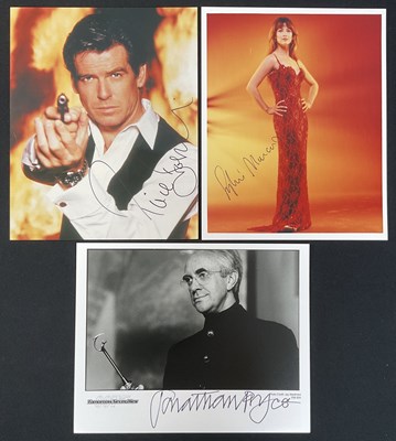 Lot 512 - JAMES BOND AUTOGRAPH - A trio of 8" x 10"...