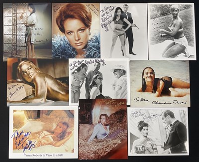 Lot 520 - JAMES BOND AUTOGRAPHS - A selection of 10 Bond-...