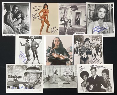 Lot 523 - JAMES BOND AUTOGRAPHS - A selection of 10 Bond-...