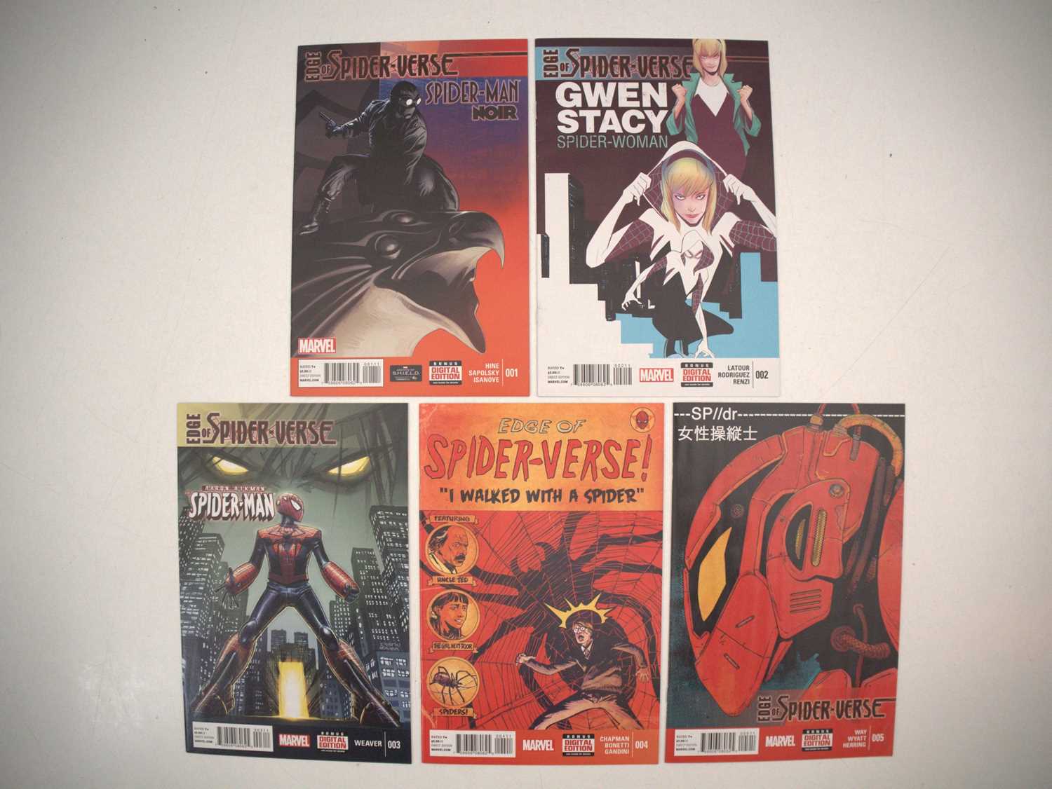 Lot 21 - EDGE OF SPIDER-VERSE #1 to 5 (5 in Lot) -...