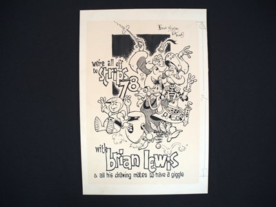 Lot 196 - ORIGINAL SIGNED BRIAN LEWIS ART FOR 'STRIPS 78'...