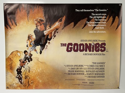 Lot 252 - THE GOONIES (1985) UK Quad film poster for the...
