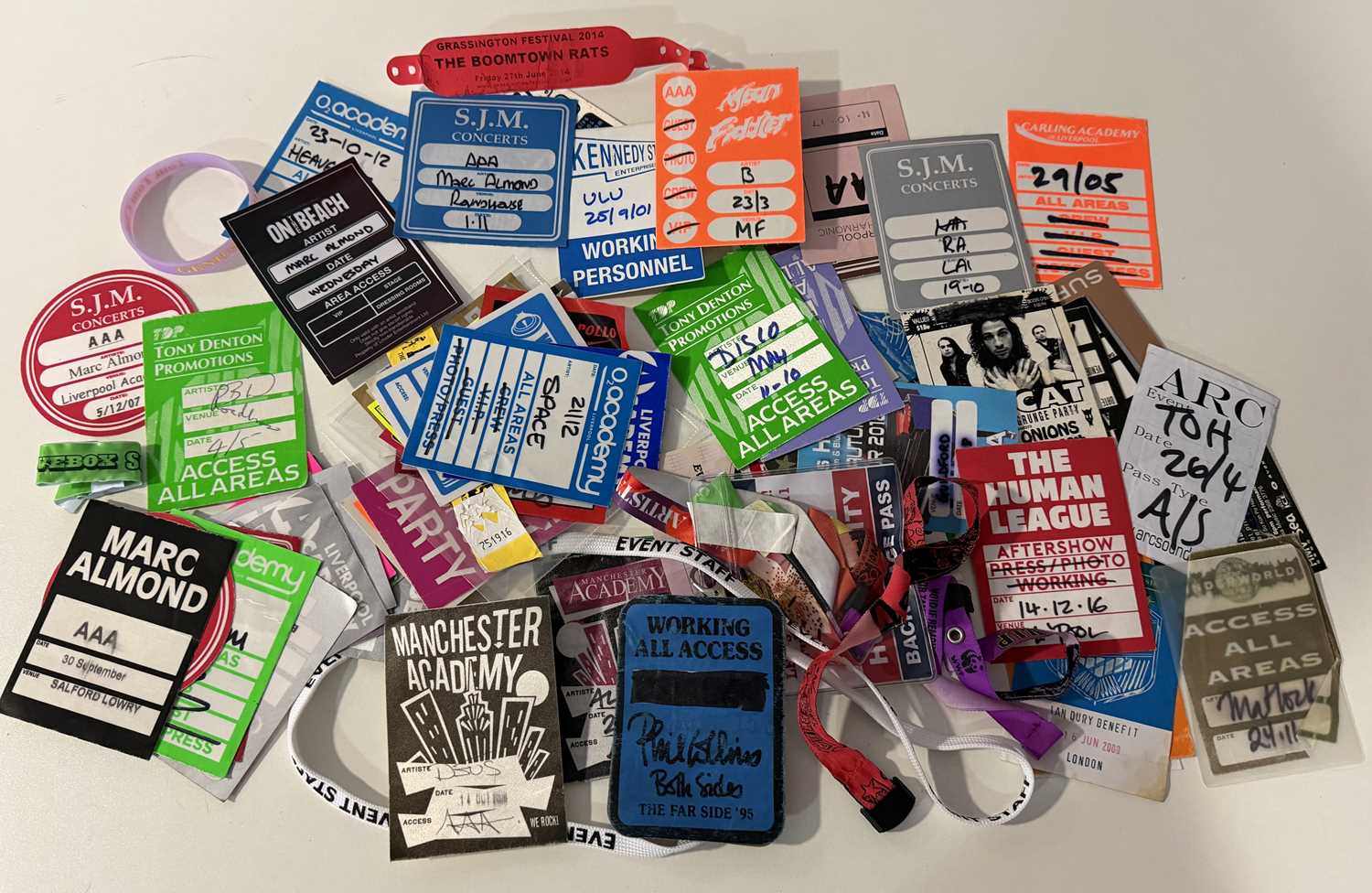 Lot 8 - A collection of c.60+ VIP All Access backstage...