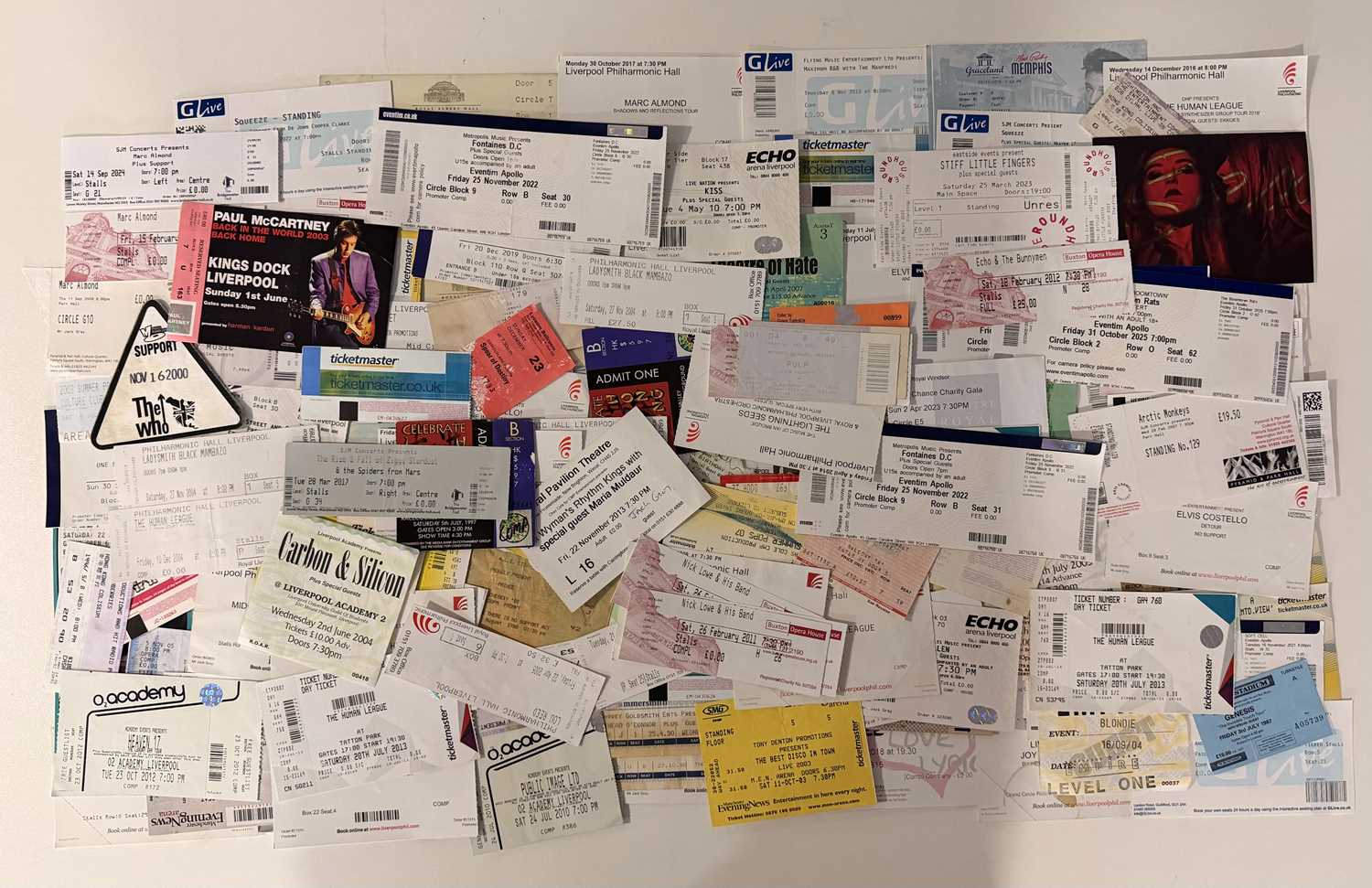 Lot 9 - A selection of c.100+ music concert tickets...
