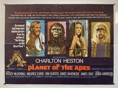 Lot 309 - PLANET OF THE APES (1968) UK Quad film poster,...