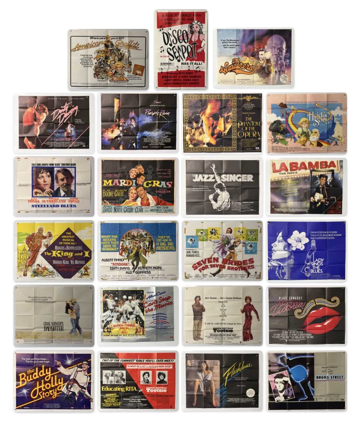 Lot 27 - A chorus of UK Quad musical film posters...