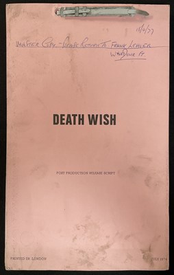 Lot 236 - DEATH WISH (1974) A complete post-production...