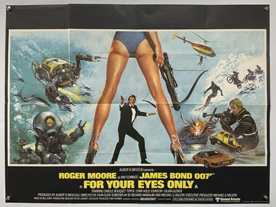 Lot 473 - FOR YOUR EYES ONLY (1981) UK Quad film poster,...