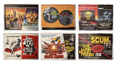 Lot 222 - A group of UK Quad double-bill film posters...