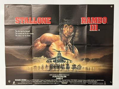 Lot 213 - RAMBO III (1988) UK Quad film poster with...