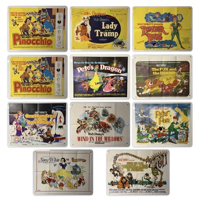 Lot 40 - A group of 11 Walt Disney UK Quad film posters...