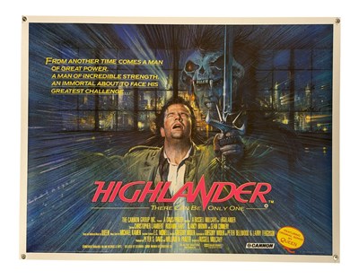Lot 109 - HIGHLANDER (1986) linen-backed UK Quad film...