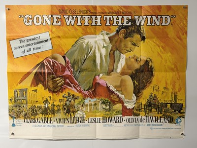 Lot 70 - GONE WITH THE WIND (1939) UK Quad film poster,...