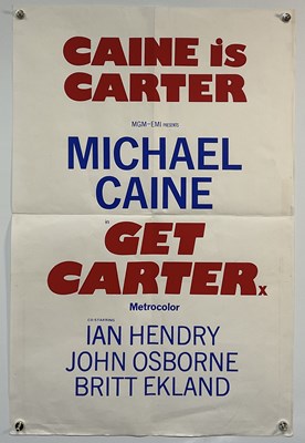 Lot 337 - GET CARTER (1971) UK double crown film poster,...