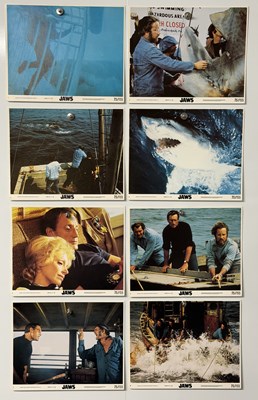 Lot 397 - JAWS (1975) A set of 8 US mini lobby cards for...