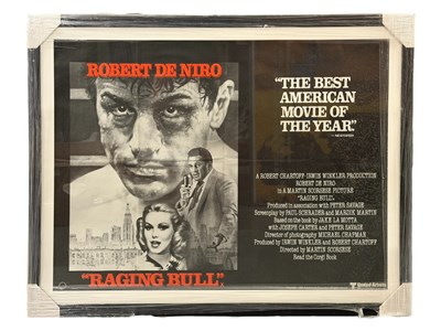 Lot 191 - RAGING BULL (1980) UK Quad film poster,...