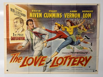 Lot 63 - THE LOVE LOTTERY (1954) UK Quad film poster,...