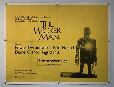 Lot 385 - THE WICKER MAN (1974) Linen-backed UK Quad...