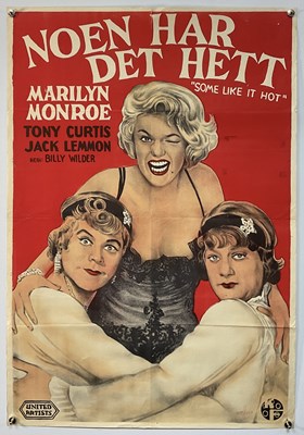 Lot 51 - SOME LIKE IT HOT (1959) Norwegian film poster...