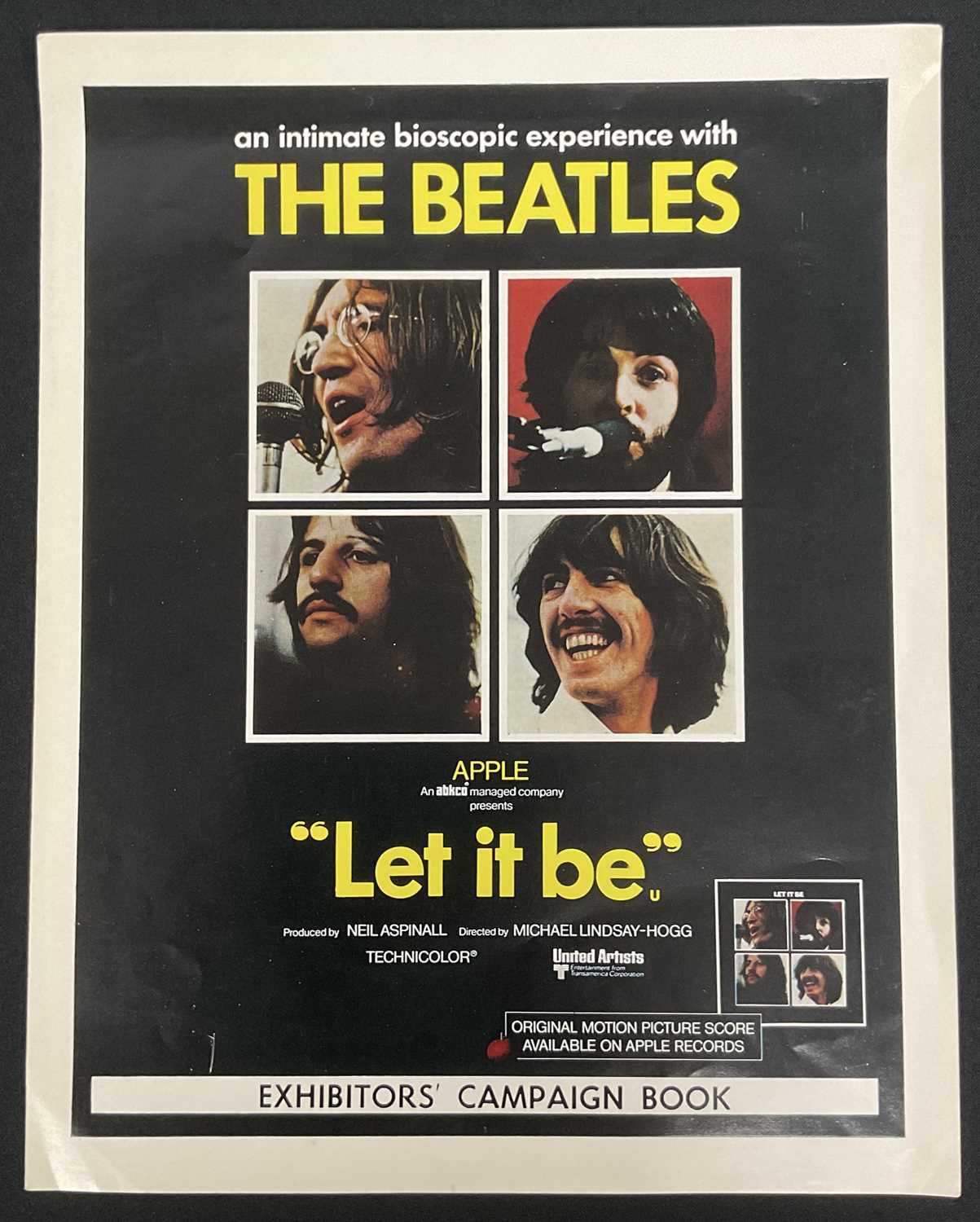 Lot 4 - LET IT BE (1970) Exhibitors Campaign book for...