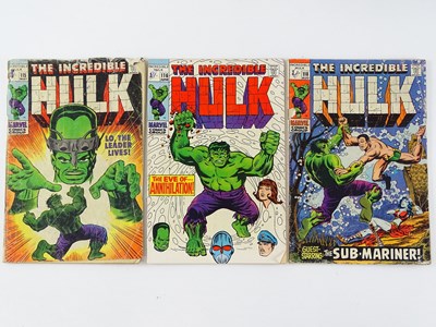 Lot 143 - INCREDIBLE HULK #115, 116, 118 - (3 in Lot) -...